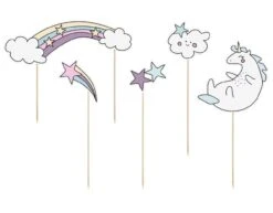 Unicorn Taart Topper Set 5 Delig