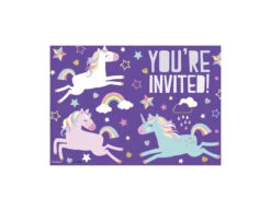 Unicorn Uitnodigingen 8st