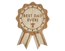 Vaderdag Rozet Hout 8cm