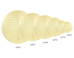 Vanille Creme Lampion Rond 35cm -Feestartikelen Winkel vanille creme lampion rond 35cm 1