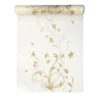 Vanille Creme Organza Stof Gouden Bloemen 36cm 9m -Feestartikelen Winkel vanille creme organza stof gouden bloemen 36cm 9m
