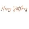 Verjaardag Letterslinger Happy Birthday Rose Goud 62cm -Feestartikelen Winkel verjaardag letterslinger happy birthday rose goud