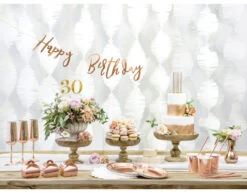 Verjaardag Letterslinger Happy Birthday Rose Goud 62cm -Feestartikelen Winkel verjaardag letterslinger happy birthday rose goud 4