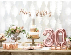 Verjaardag Letterslinger Happy Birthday Rose Goud 62cm -Feestartikelen Winkel verjaardag letterslinger happy birthday rose goud 5
