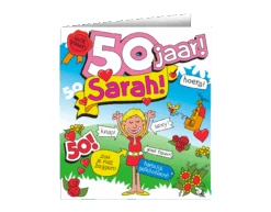 Verjaardagskaart Sarah Cartoon 16,5cm
