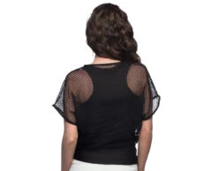 Visnet Shirt Zwart Dames -Feestartikelen Winkel visnet shirt zwart dames 2