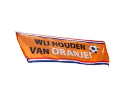 Vlag Wij Houden Van Oranje 2,2m