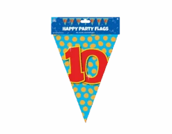 Vlaggenlijn 10 Jaar Gekleurd 10m -Feestartikelen Winkel vlaggenlijn 10 jaar gekleurd 10m 2