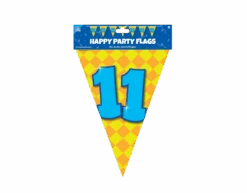 Vlaggenlijn 11 Jaar Gekleurd 10m -Feestartikelen Winkel vlaggenlijn 11 jaar gekleurd 10m 2