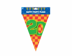 Vlaggenlijn 20 Jaar Gekleurd 10m -Feestartikelen Winkel vlaggenlijn 20 jaar gekleurd 10m 2