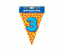 Vlaggenlijn 3 Jaar Gekleurd 10m -Feestartikelen Winkel vlaggenlijn 3 jaar gekleurd 10m 2
