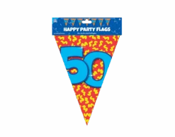 Vlaggenlijn 50 Jaar Gekleurd 10m -Feestartikelen Winkel vlaggenlijn 50 jaar gekleurd 10m 2