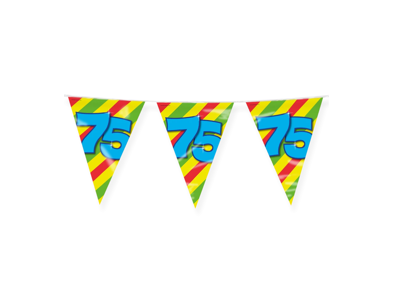 Vlaggenlijn 75 Jaar Gekleurd 10m 3 Vlaggenlijn 75 Jaar Gekleurd 10m