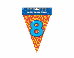 Vlaggenlijn 8 Jaar Gekleurd 10m -Feestartikelen Winkel vlaggenlijn 8 jaar gekleurd 10m 2