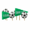 Voetbal Kaarsjes 6cm 6st -Feestartikelen Winkel voetbal kaarsjes 6cm 6st