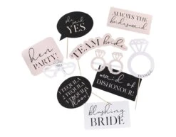 Vrijgezellenfeest Photobooth Props Team Bride 10st