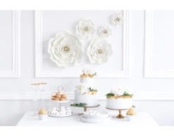 Wanddecoratie Bloemen Wit 5st -Feestartikelen Winkel wanddecoratie bloemen wit 5st 2