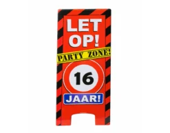 Warning Sign 16 Jaar 62,5cm