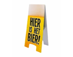Warning Sign Hier Is Het Bier 62,5cm -Feestartikelen Winkel warning sign hier is het bier 625cm 1