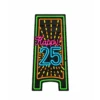 Warning Sign Hoera 25 Jaar Neon 62,5cm -Feestartikelen Winkel warning sign hoera 25 jaar neon 625cm