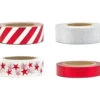 Washi Tape Kerst 10m 4st -Feestartikelen Winkel washi tape kerst 10m 4st