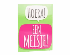 Wenskaart Geboorte Meisje 17cm