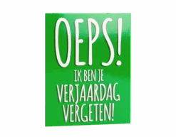Wenskaart Oeps Vergeten 17cm