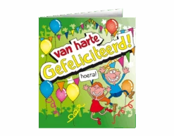 Wenskaart Van Harte 16,5cm