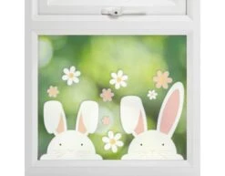 Window Stickers Peaking Bunnies -Feestartikelen Winkel window stickers peaking bunnies 2