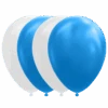 Wit Blauwe Ballonnen 30cm 10st -Feestartikelen Winkel wit blauwe ballonnen 30cm 10st