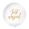 Witte Ballon Just Married 1m