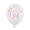 Witte Ballonnen It'S A Girl 30cm 6st
