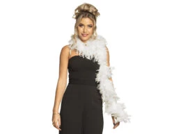 Witte Boa Deluxe 1,8m -Feestartikelen Winkel witte boa deluxe 18m 1