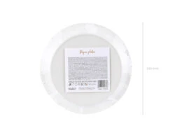 Witte Borden Rose Gouden Stippen 18cm 6st -Feestartikelen Winkel witte borden rose gouden stippen 18cm 6st 6