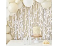 Witte Hangdecoratie Bladeren 1m -Feestartikelen Winkel witte hangdecoratie bladeren 1m 1