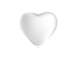 Witte Hartjes Ballonnen 25cm 6st