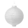 Witte Lampion Rond Met Lampje 20cm -Feestartikelen Winkel witte lampion rond met lampje 20cm