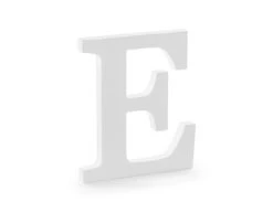 Witte Letter E Hout 20cm