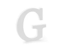 Witte Letter G Hout 20cm