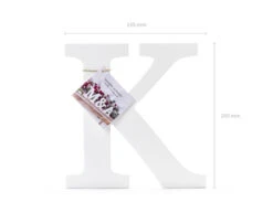 Witte Letter K Hout 20cm -Feestartikelen Winkel witte letter k hout 20cm 1