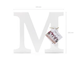 Witte Letter M Hout 25cm -Feestartikelen Winkel witte letter m hout 25cm 1