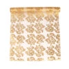 Witte Organza Stof Gouden En Zilveren Koningsbloem Print 36cm 9m -Feestartikelen Winkel witte organza stof gouden en zilveren koningsbloem