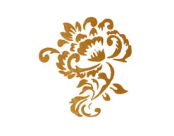 Witte Organza Stof Gouden En Zilveren Koningsbloem Print 36cm 9m -Feestartikelen Winkel witte organza stof gouden en zilveren koningsbloem 2