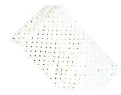 Witte Organza Stof Gouden Stippen 36cm 9m