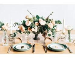 Witte Organza Stof Gouden Stippen 36cm 9m -Feestartikelen Winkel witte organza stof gouden stippen 36cm 9m 5