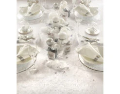 Witte Organza Stof Parels 48cm 9m -Feestartikelen Winkel witte organza stof parels 48cm 9m 1