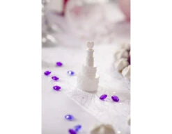 Witte Organza Stof Parels 48cm 9m -Feestartikelen Winkel witte organza stof parels 48cm 9m 2