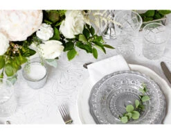 Witte Organza Stof Parels 48cm 9m -Feestartikelen Winkel witte organza stof parels 48cm 9m 6