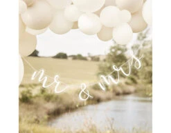 Witte Slinger Mr & Mrs 2m -Feestartikelen Winkel witte slinger mr mrs 2m 2