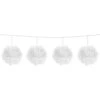Witte Slinger Pompon 12cm 3m -Feestartikelen Winkel witte slinger pompon 12cm 3m